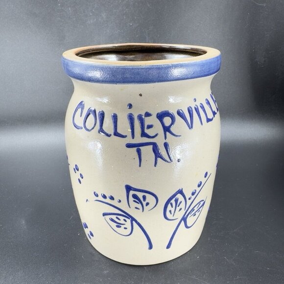 1995 Beaumont Brothers Pottery Stoneware Utensil Holder Vase Salt Glaze TN BBP - Picture 12 of 12